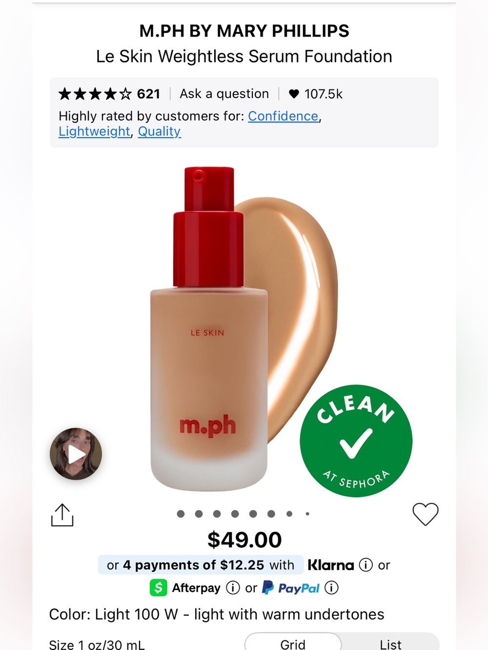 M.ph by Mary Phillips le skin foundation